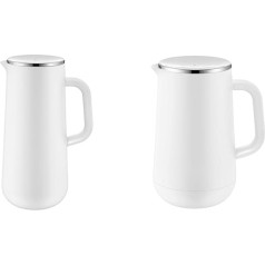 WMF Impulse Thermoskanne 1l, Isolierkanne für Kaffee oder Tee & Impulse Thermoskanne 1l, Isolierkanne für Tee oder Kaffee, Drehverschluss, hält Getränke 24h kalt & warm, weiss