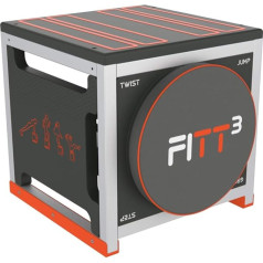 New Image FITT Cube Total Body Workout, augstas intensitātes intervālu treniņa ierīce, melna krāsā