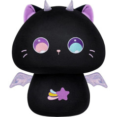 Mewaii 36 cm Kawaii Cuddly Toy, violets kaķis ar lielām acīm, sēņu formas pildīta rotaļlieta, iemetamais spilvens, plīša spilvens, pildīta rotaļlieta, dāvana bērniem no 3 gadiem