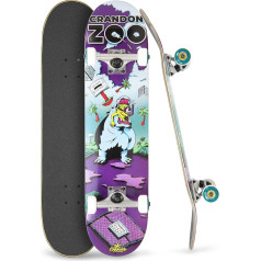 Crandon Skateboard Zoo Kollektion | Ģeignet für Anfänger und Profis | Sandpapier + Truck + Räder + 7-lagiges Brett aus kanadischem Ahornholz | Erhältlich in 7,75/8/8,25 Zoll