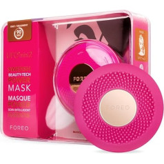 Foreo UFO Mini 2 LED sejas maska, Sarkanās gaismas terapija, Sejas maskas skaistumkopšanai, Siltums, Korejas kosmētika, Sejas masāžas aparāts, Mitrinoša maska, Sejas maska, Sejas kopšanas līdzekļu palielināšana, Fuksija