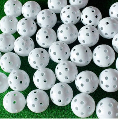Adwikoso Kunststoff Golf Trainingsbälle 42mm Golfbälle für Indoor Putting Grün Hinterhof Outdoor Praxis Ausrüstung mit 2 Golfball Tees