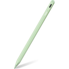 Metapen Pen A8, saderīgs ar Apple iPad 2018-2023, ātrdarbīga uzlāde, slīpuma noteikšana, plaukstas atgrūšana, pielīp ar magnētu, iPad 10/9/8/7/6/Pro 5/4/3/Air 5/4/3/Mini 6/5, pildspalva ar magnētu (zaļa)