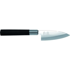 KAI Wasabi Black Deba 10,5 cm Klingenlänge - rostfreier 6A/1K6 Edelstahl poliert 58 (±1) HRC - schwarzer Polyphropylen Griff - japanisches Hackmesser - Ražots Japānā