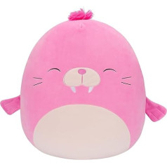 Squishmallows SQCR04223 - Pepper the Pink Walrus 50 cm, oficiālais Kelly Toys plīšs, īpaši mīksta rotaļlieta