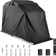 OldFe Motorcycle Garage 50 Protective Cover XL Black 270 x 105 x 155 cm