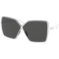 Prada Saulesbrilles PR 50YS White/Dark Grey 64/4/135 Sievietes, White/Dark Grey