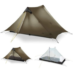 MIER Ultralight telts 3 sezonu mugursoma telts 1 personai vai 2 personām kempings, trekings, kajakošana, kāpšana, pārgājieni (izņemot alpīnismu)