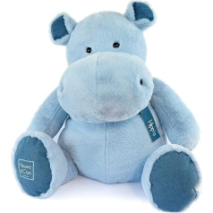 Histoire d'ours - Milzu Hippo plīša rotaļlieta - Hippo - Denim Blue - 85cm - Ļoti liels plīšs mīksts un jauks, lai govs - dzimšanas un dzimšanas dienas dāvana bērniem - Hippo -