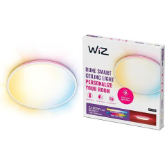 WiZ Tunable White and Color Rune Deckenleuchte (2100 lm), LED Leuchte mit 16 Mio. Farben oder warm- bis kaltweißem dimmbarem Licht, smarte Lichtsteuerung über WLAN per Stimme/App, weiß