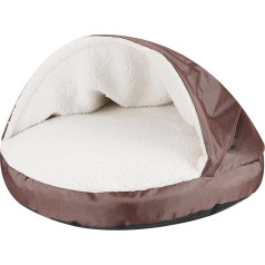 happycare Textilien Pet Höhle und Haustierbett, rund, für Katzen und kleine Hunde, 25 von 10,2 cm rot