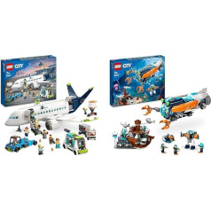 LEGO City Passagierflugzeug Spielzeug komplekts un City Forscher-U-Boot Spielzeug, Unterwasser komplekts