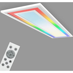 Telefunken - LED panelis, LED griestu gaismeklis, dimmējams, ar tālvadības pulti, RGB funkcija, 24 W, 2400 lm, taimera funkcija, 1000 x 250 x 63 mm (D x Š x V), balts