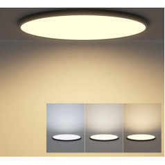 Klighten LED Ultraslim griestu gaisma 48 W 4320 lūmenu Plakana apaļa melna griestu gaisma viesistabai guļamistabai virtuvei Moderns LED griestu apgaismojums Regulējama krāsu temperatūra 3000 K / 4500 K / 6000 K