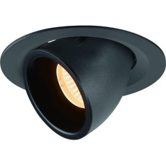 SLV NUMINOS® GIMBLE M / LED iegremdēta griestu lampa / prožektors, griestu gaisma, iegremdēta gaisma, iekštelpu apgaismojums, 2700 K, 17,5 W, 1460 lm, melna, 55 grādi