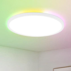 CBJKTX 36 W griestu gaisma LED griestu gaisma Krāsu maiņa RGB fona apgaismojumā Dimmable Guļamistabas lampa ar viedo paneli Flat Round ar tālvadības lietojumprogrammu dzīvojamai istabai Guļamistaba Bērnu istaba