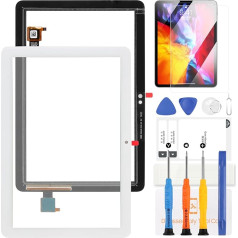 LADYSON Skārienjūtīgais ekrāns priekš Amazon Kindle Fire HD8/HD8 Plus Tablet 10. paaudzes 2020 Digitizer ekrāns K72LL3 K72LL4 skārienjūtīgā ekrāna rezerves daļas Remonta komplekts (Balts, bez LCD displeja)