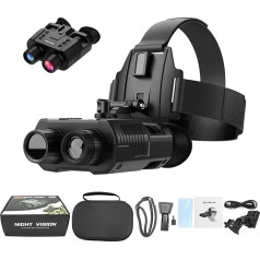 Night Vision Device, 8X Digital Zoom Night Vision 300 m, 4K HD Digital Infrared Binoculars, Rechargeable, Levels IR for Hunting, Bird Watching, Camping with 32 GB