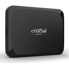 Crucial X9 2TB ārējais SSD cietais disks, līdz 1050 MB/s, saderīgs ar PC, Mac un spēļu konsolēm, USB-C 3.2, portatīvais SSD - CT2000X9SSD902