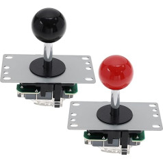 eMagTech 2Pcs 5 Pin 8 Way Arcade Joystick Ersatz Kämpfer Joystick Fit für Arcade Spiel Maschinen Ball Top Griff Controller Zubehör [Video spēle]