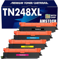 TN-248XL TN248XL TN248 TN-248CMYK TN-248VAL TN-248 Suderinamas su Brother MFC-L3760CDW toneriu DCP-L3560CDW HL-L3240CDW MFC-L3740CDWE HL-L3220CW DCP-L3520CDW MFW C-L839 0CDW Juodas žydras geltonas purpurinis