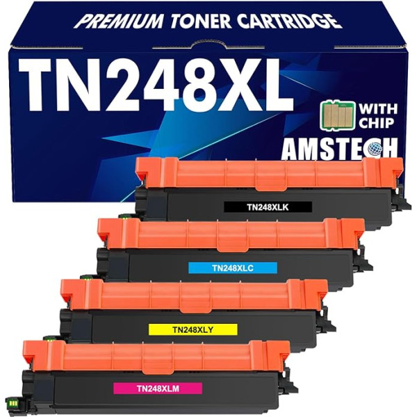 TN-248XL TN248XL TN248 TN-248CMYK TN-248VAL TN-248 Suderinamas su Brother MFC-L3760CDW toneriu DCP-L3560CDW HL-L3240CDW MFC-L3740CDWE HL-L3220CW DCP-L3520CDW MFW C-L839 0CDW Juodas žydras geltonas purpurinis