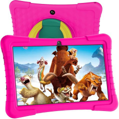 JJGJ Kinder Tablet 10 Zoll, Android 13 Tablet für Kinder, 8GB RAM 64GB ROM Kids Tablet mit 8000mAh, IPS HD Display, 5MP+8MP, WiFi, Bluetooth, bērnu planšetdators ar vecāku kontroli (Rosa)