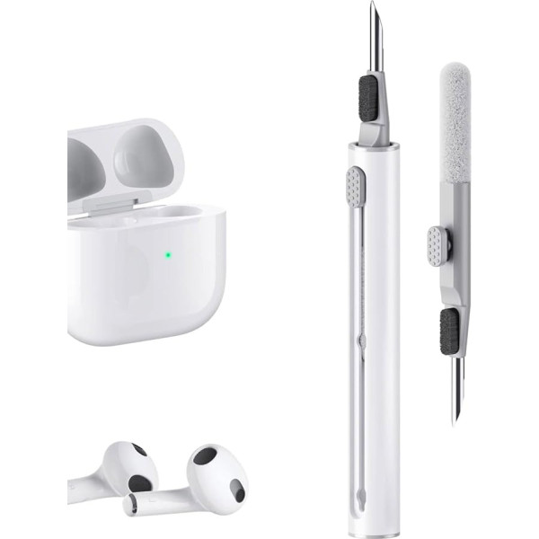 AirPods Reinigungsset – 3-in-1-Reinigungsset für AirPod/AirPod Pro mit Schwamm, Bürste, Metallspitze, Multifunktions-Reinigungsset für Kopfhörer, AirPods, Hüllen