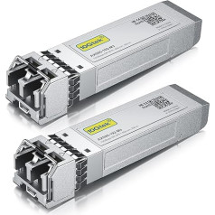 [10Gtek priekš D-Link SFP+ SR daudzmodu modulis DEM-431XT-DD, 10GBase-SR SFP+ optisko šķiedru raiduztvērējs, dubultais LC savienotājs, 850 nm, 300 metri