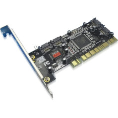 Bewinner PCI uz SATA RAID karte ar 4 pieslēgvietām PCI Express uz SATA Sil3114 čipseta RAID kontrollera kartes adapteris ar 1,5 Gbps atbalstu 4 cietajiem diskiem