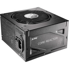 XPG Core Reactor 80 Plus Gold, pilnībā modulārs PC-ATX barošanas bloks (ļoti kluss 120 mm ventilators, 100% japāņu kondensatori, kabeļu vadība, rūpnieciskās aizsardzības shēmas, 850 W, ES, melns)