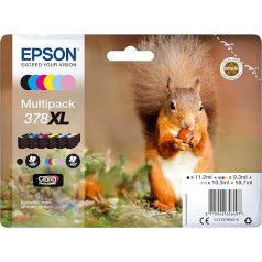 Epson EP64649 Original 378XL Tinte Eichhörnchen XP-8500 XP-8600XP-8605,AmazonDashReplenishment-fähig(Multipack,6-farbig)