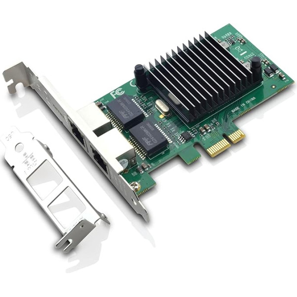 XWYWX 1Gb PCIe 2.0 X1 2*RJ45 Port NIC tīkla karte ar Intel 82575EB Ethernet LAN 10/100/1000Mbps tīkla adapteri Tīkla karte Salīdzinājums ar Intel E1G42ET priekš Win/Linux/FreeBSD/VMware-X2R1113-11