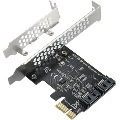 YBBOTT SATA III paplašināšanas karte ar 2 pieslēgvietām, SATA-Controller-Karte für PCI-Express 1x 4x 8x 16x, atbalsta Windows, Ubuntu, Vista.