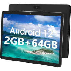 SGIN planšetdators 10,1 collu Android 12, 2GB RAM 64GB ROM, 1200 x 800 FHD IPS, Octa-Core līdz 1,6 GHz, 2MP + 5MP Telecamera, Baterija 5000mAh, 2.4G WiFi