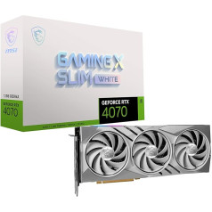 MSI GeForce RTX 4070 Gaming X Slim White 12G Grafiskā karte - 12GB GDDR6X (21Gbps/192-bit), PCIe 4.0 - TRI Frozr 3, RGB