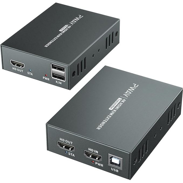 PW-HT249HK HDMI KVM USB удлинитель 196ft/60m Передача через один Cat5e/6/7 Full HD 4K @ 60Hz Поддержка 3D EDID Loop Out