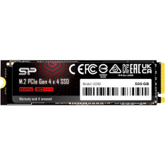 Silicon Power 500GB UD90 NVMe 4.0 Gen4 PCIe M.2 SSD R/W līdz 5000/3 850 MB/s (SP500GBP44UD9005)