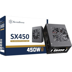 Silverstone SST-SX450-B - SFX sērijas 450W 80 Plus Bronze čukstoši klusais datora barošanas bloks ar 80 mm ventilatoru