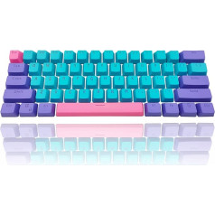 GTSP 61 taustiņu vāciņi 60 procenti Ducky One 2 mini taustiņu vāciņi mehāniskās spēļu tastatūras OEM profila RGB PBT taustiņu vāciņu komplekts ar taustiņu vilcēju Cherry MX slēdžiem GK61/RK 61/Anne Pro 2/Joker (tikai taustiņu vāciņi),