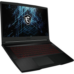 MSI GF63 Thin Gaming Laptop, 15.6 Inches FHD, 144 Hz Display, Intel Core i7-11800h, 16 GB RAM, 512 GB SSD Memory, Nvidia RTX 3050 Graphics, QWERTZ Keyboard, Windows 11