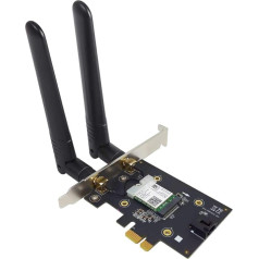 Killer Wi-Fi 6 AX1650 PCIe karte galddatoram ar integrētu Killer AX1650 moduli - Dual Band, 2x2 Wi-Fi 6/11AX, Bluetooth 5.1