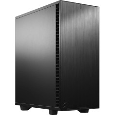 Fractal Design Define 7 Compact Black, kompakts ATX tipa datorkorpuss, izgatavots no alumīnija/tērauda, izolēts klusai datora darbībai - melns