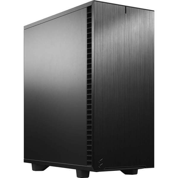 Fractal Design Define 7 Compact Black, kompakts ATX tipa datorkorpuss, izgatavots no alumīnija/tērauda, izolēts klusai datora darbībai - melns