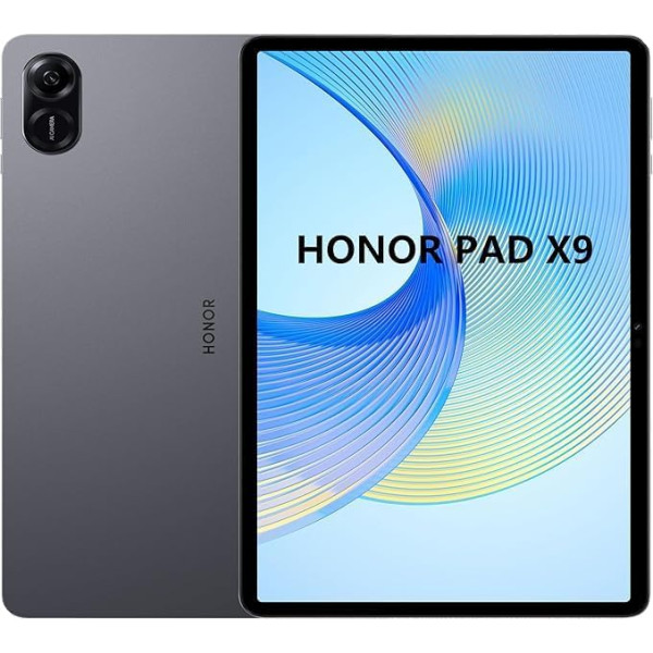 HONOR Pad X9 11,5 collu 120Hz 2K Fullview displejs, 4GB/128GB WiFi, 7250mAh akumulators, Qualcomm 6nm Snapdragon 685, 6 skaļruņi, Android 13, pelēks [WiFi versija]