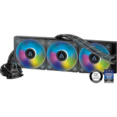 ARCTIC Liquid Freezer II 420 A-RGB - Multi-kompatibler All-in-One CPU AIO Wasserkühler mit A-RGB, effiziente PWM-gesteuerte Pumpe, Lüftergeschwindigkeit: 200-1900 RPM, LGA1700 kompatibel