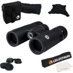 Celestron 71401 TrailSeeker ED 8 x 32 jumta prizmas binoklis, platjoslas objektīvi ar pilnu pārklājumu, BaK-4 prizmas stikls, melns