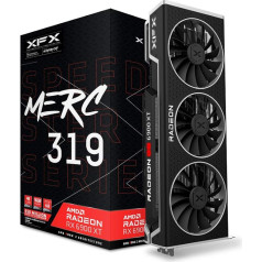 XFX Speedster MERC 319 AMD Radeon™ RX 6900 XT spēļu grafiskā karte melnā krāsā ar 16 GB GDDR6, AMD RDNA™ 2; RX-69XTACBD9