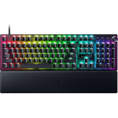 Razer Huntsman V3 Pro - Analoges optisches E-Sport-Keyboard (Multifunktionaler digitaler Drehregler & Steuerungstaste, Texturierte Doubleshot-PBT-Tastenkappen) US-Layout | Schwarz