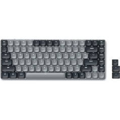 SATECHI SM1 75% mehāniskā tastatūra, Bluetooth tastatūra ar LED apgaismojumu, 84 taustiņi, kompakta bezvadu tastatūra, spēļu tastatūra Mac un Windows - ASV izkārtojums